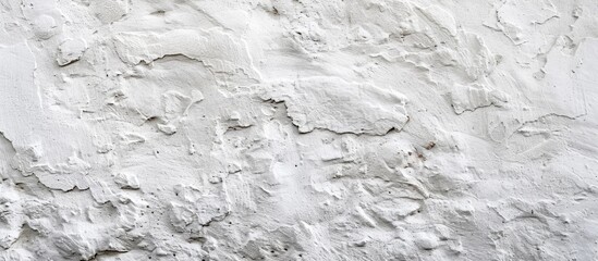 Leinwandbilder - Background texture of a white stucco wall, suitable for copy space image.