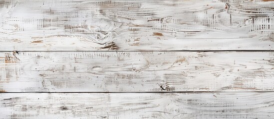 Canvas Print - Vintage rustic table top view with a grunge white wood texture background depicting an old natural pattern, ideal for adding copy space image.