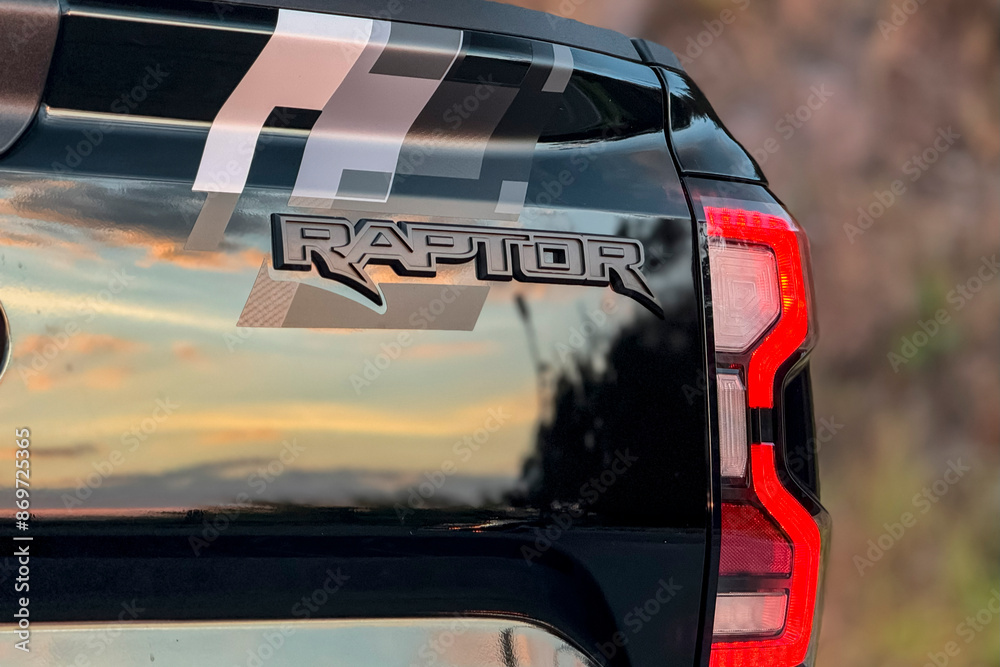 Ford F-150 Raptor rear end model badge, Luxury Pick-up Truck detail ...