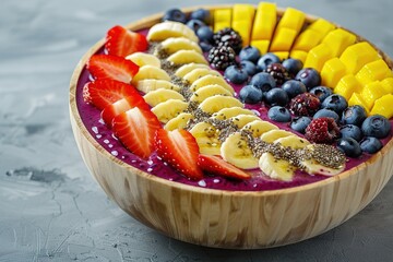 Wall Mural - dessert sweet berries blueberry fresh fruit food red healthy strawberry delicious raspberry organic closeup background