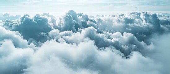 Poster - Aerial view of cloudy sky with copy space image.