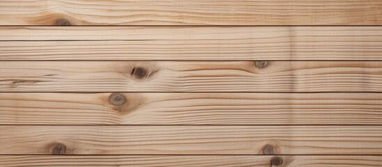 Poster - Beige colored wood with a dark brown lined pattern on a plain surface background, perfect for a copy space image.