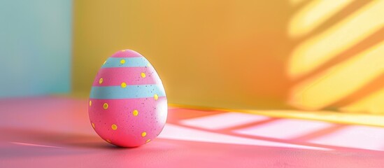 Poster - Quirky Easter Egg with playful design in a colorful setting, perfect for a copy space image.