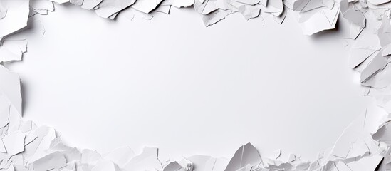 Aufkleber - Copy space image of torn paper on a white backdrop.