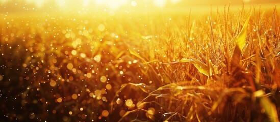 Canvas Print - Field of corn with a copy space image.