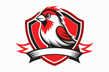 Wall Mural - redpoll unique style logo vector illustration