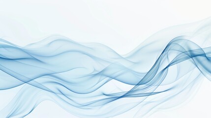 Wall Mural - Abstract Blue Swirling Smoke Design