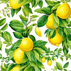 Wall Mural - Lemon patterns wallpaper 