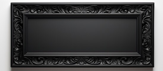 Aufkleber - Rectangular black photo frame isolated that provides clear copy space image.