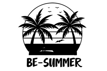 Wall Mural - summer t-shirt design vector illustration 