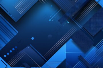 Modern professional blue vector Abstract Technology business background with lines and geometric shapes background
