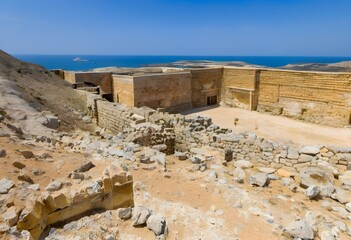 Wall Mural - A view of the Roman city of Caesarea in Israel