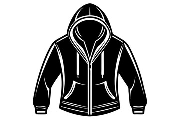 A hoodie icon flat isolated on white background