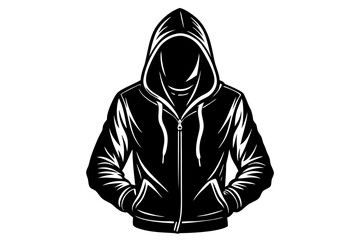 man hoodie vector silhouette