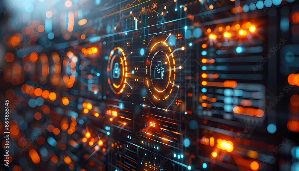 Integrated Risk and Compliance Solutions, digital workspace with icons ...