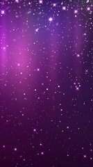 Wall Mural - purple starry sky, glowing stars on a dark violet background