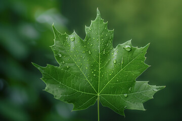 green maple leaf