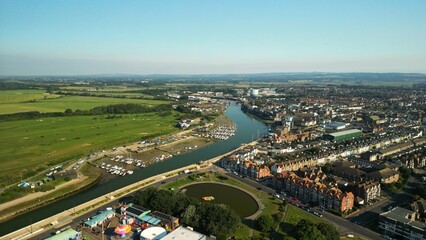 Aerial shot at Littlehampton UK