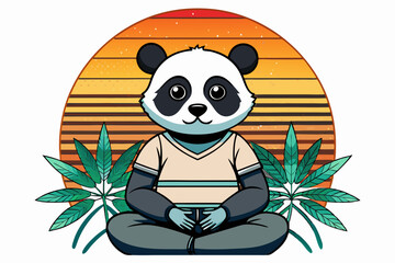 Wall Mural - panda vector illustration 