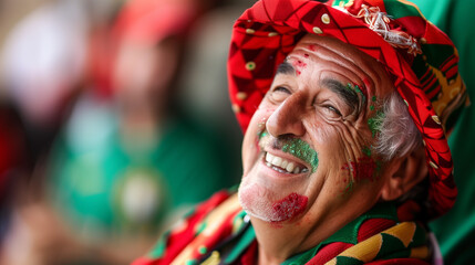 Wall Mural - Happy Portuguese soccer supporter