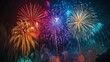 © Emil - A dazzling display of fireworks bursting in vibrant colors against a dark night sky