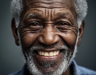 Wall Mural - portrait of a black man, old man laughing