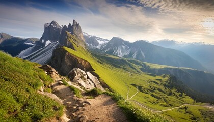 Wall Mural - mountains going into the distance