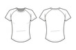 © TechnicalSketches - Slim Fit Curved Hem Raglan T-Shirt