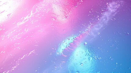 Wall Mural - A colorful background with pink and blue hues. The background is blurry and has a watery appearance