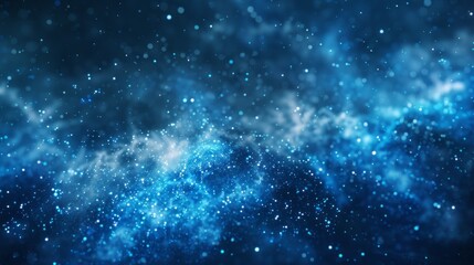 Wall Mural - dark blue and glow particle abstract background.