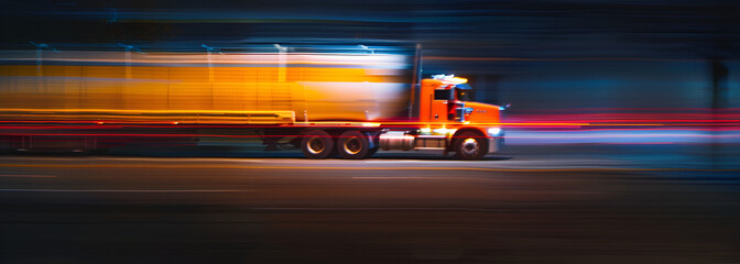 Wall Mural - fast moving truck