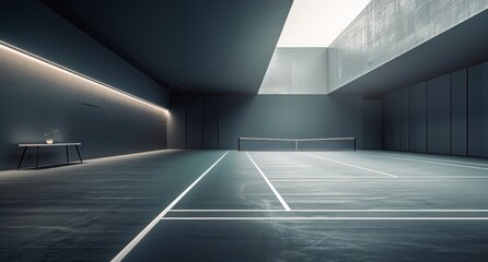 Wall Mural - Sunlit Concrete Floor in a Modern Building Interior