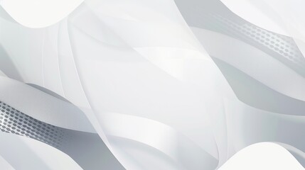Abstract White Geometric Pattern with 3D Design
