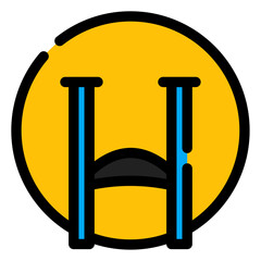 Sticker - crying face expression icon 