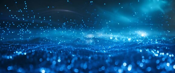 Futuristic abstract background with digital blue light effects, ideal for modern technology and cyber
