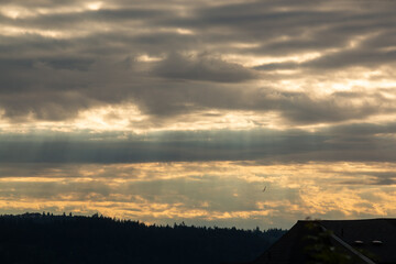 Wall Mural - sunset in the mountains