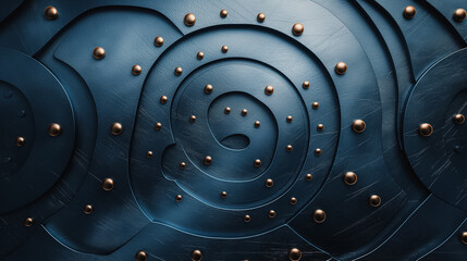 Poster - Symmetrical steel pattern background, abstract metallic design, industrial art, high detail
