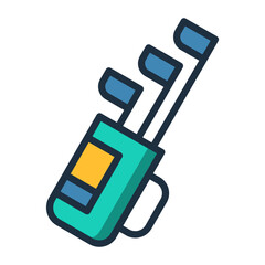 Sticker - Golf Clubs Icon