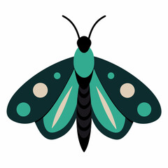 Wall Mural - a cute Moth vector artwork illustration and svg 