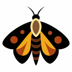 Wall Mural - a cute Moth vector artwork illustration and svg 