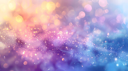 Wall Mural - an abstract background of sparkling glitter in a gradient of pink, purple, and blue.