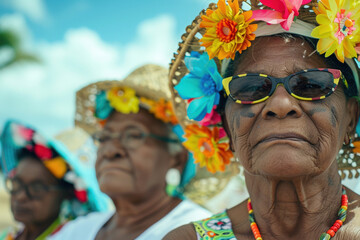 a group of caribbean indigenous women advocating for rights 