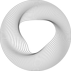 Circle liquid with blend swirl line. Technology design elements