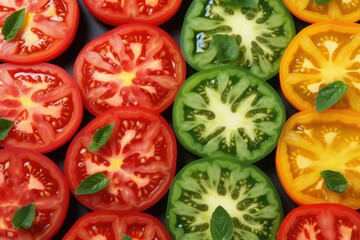 Poster - Sliced Tomatoes and Basil