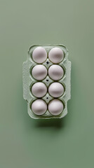 Sticker - Box of eggs, top view