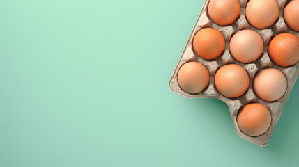 Sticker - Box of eggs, top view