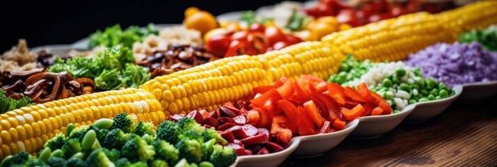 Poster - Assortment of Fresh Vegetables on a Plate