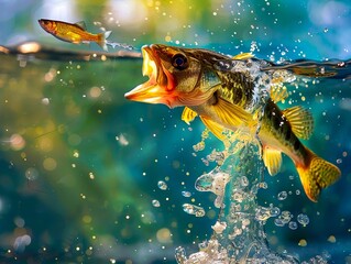 A fish is jumping out of the water.