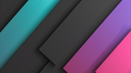 Poster - Vibrant Neon Gradient Backdrop in Turquoise Magenta and Chartreuse Shades on a Smooth Matte Black Background with a Sleek Minimal Aesthetic
