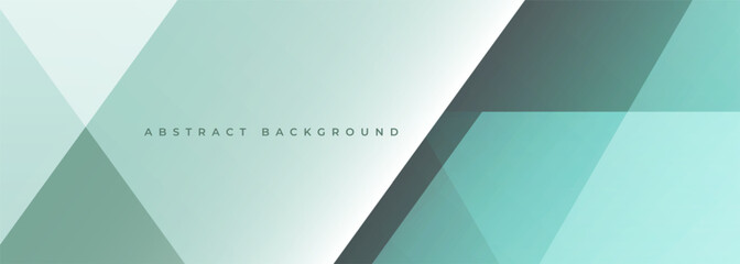 green business presentation creative abstract background with geometric lines and shapes. wide vecto